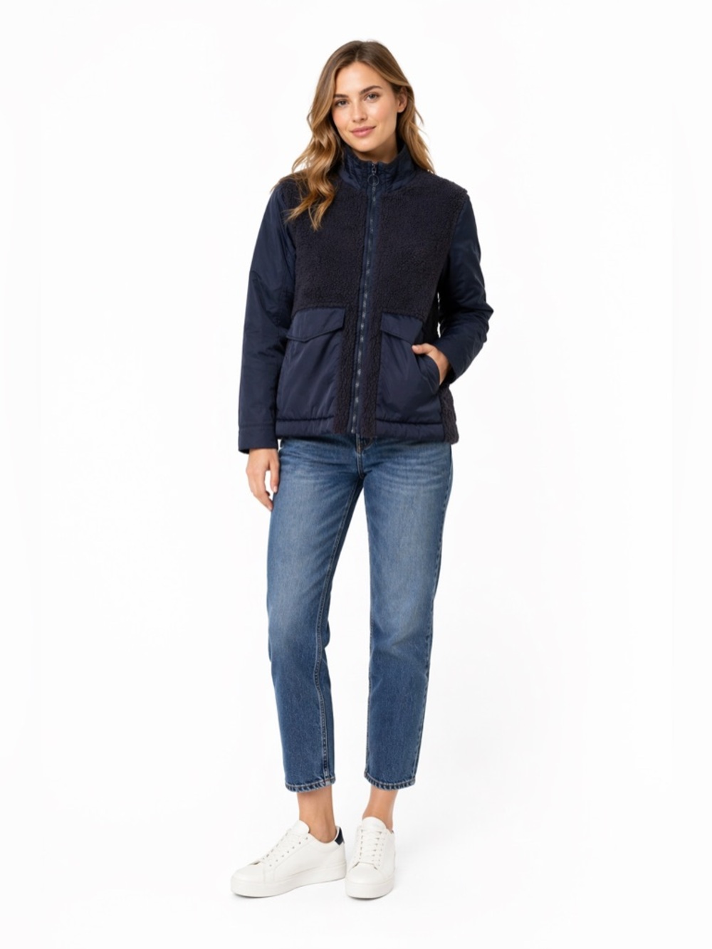 Tory Sport Navy Teddy Jacket